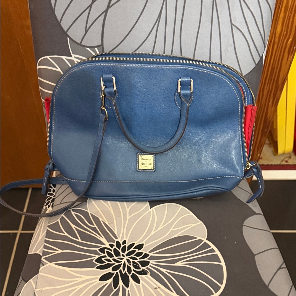 Dooney & Bourke Blue and Red Crossbody Bag